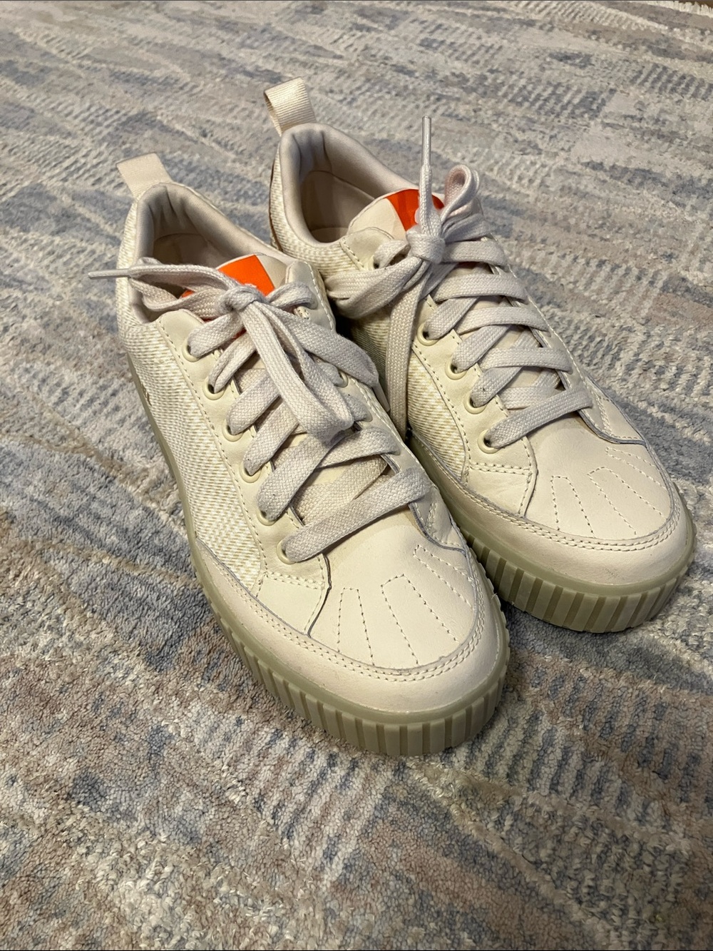 Sorel Women's Ona Ave Low Waterproof Sneaker, Bleached Ceramic Light aloe